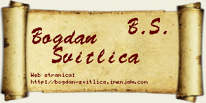 Bogdan Svitlica vizit kartica